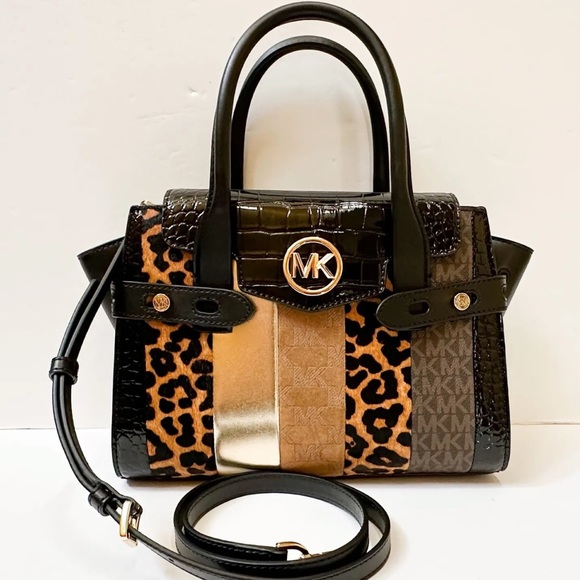 Michael Kors Handbags - MICHAEL KORS CARMEN MEDIUM FLAP SATCHEL SHOULDER CROSSBODY BAG